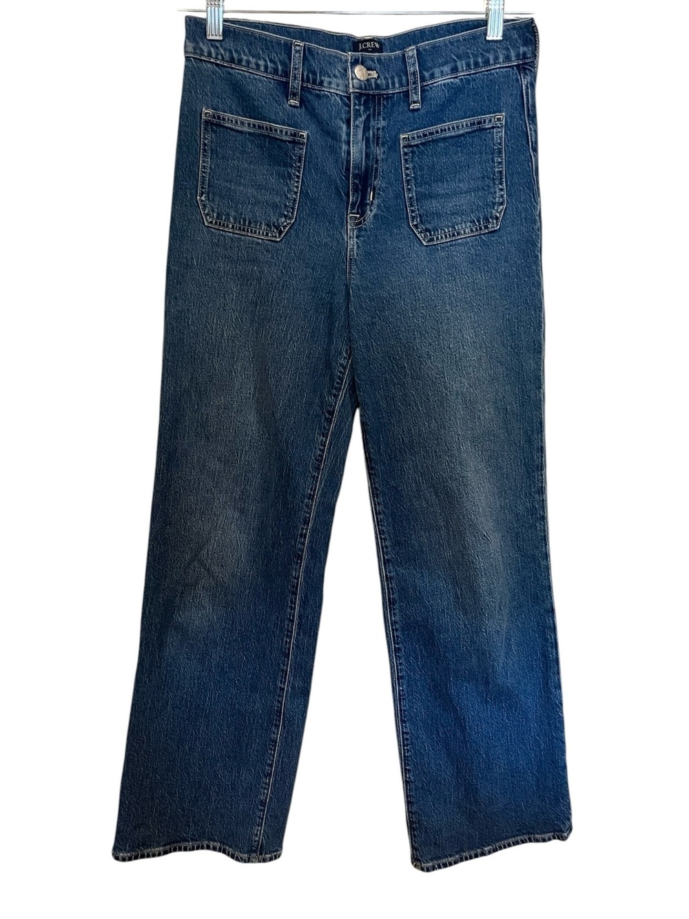 J. Crew slim wide leg patch pocket Indigo Jeans size 26